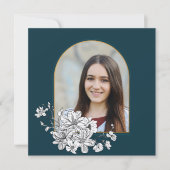 Elegant Photo Hebrew Bat Mitzvah Uitnodiging (Voorkant)