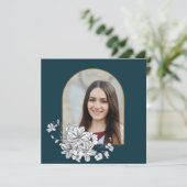 Elegant Photo Hebrew Bat Mitzvah Uitnodiging (Staand voorkant)