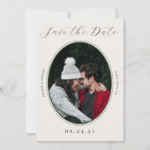 Elegant Photo Lijst Flat Save the Date Kaart (Voorkant)