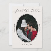 Elegant Photo Lijst Flat Save the Date Kaart (Voorkant)
