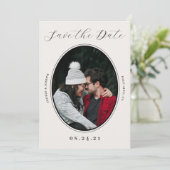 Elegant Photo Lijst Flat Save the Date Kaart (Staand voorkant)