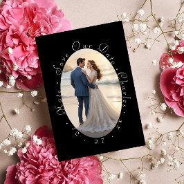 Elegant Photo Lijst QR Code De datum opslaan Kaart