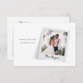 Elegant Photo Lijst Script Wedding Bedankkaart (Voorkant / Achterkant)
