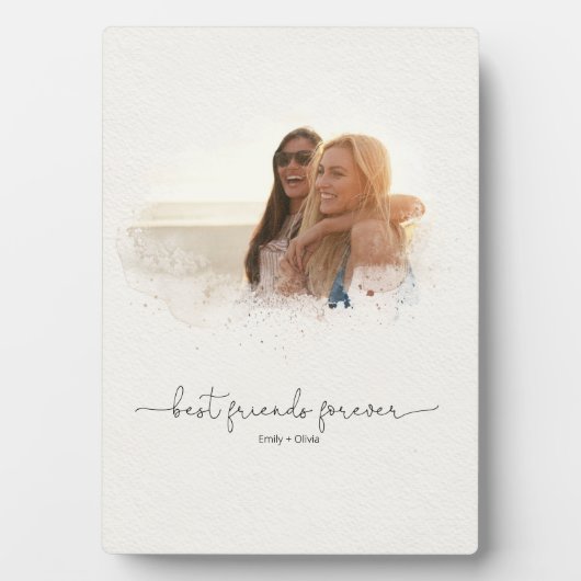 Elegant Photo Mask Best Friends Forever Quote Fotoplaat (voorkant)
