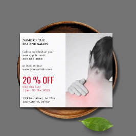 Elegant Photo Massage Therapist Discount Flyer