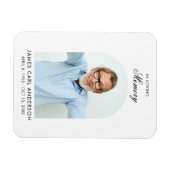 Elegant Photo Memorial Keepsake Funeral Magneet (Horizontaal)