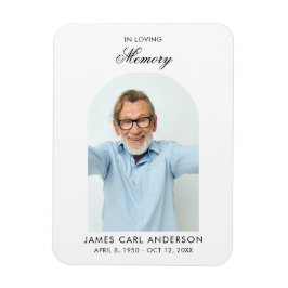 Elegant Photo Memorial Keepsake Funeral Magneet