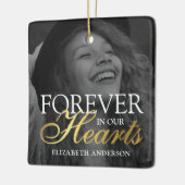 Elegant Photo Memorial Kerstmis Keramisch Ornament (Links)