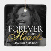 Elegant Photo Memorial Kerstmis Keramisch Ornament (Achterkant)
