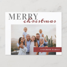 Elegant Photo Merry-kerstfamilie Briefkaart