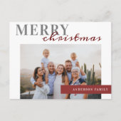 Elegant Photo Merry-kerstfamilie Briefkaart (Voorkant)