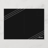 Elegant Photo Minimalist Black White Save the Date Briefkaart (Achterkant)