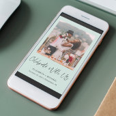 Elegant Photo Mint Wedding Reception Invitation Aankondiging
