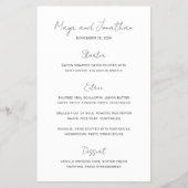 Elegant Photo Modern Budget Wedding Menu (Voorkant)