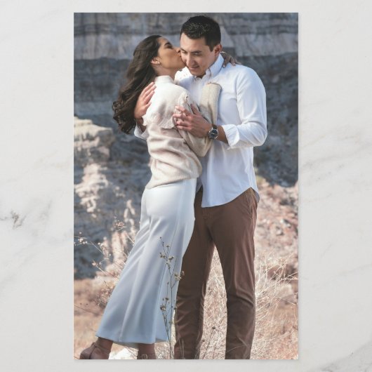 Elegant Photo Modern Budget Wedding Menu (Achterkant)