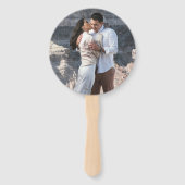 Elegant Photo Modern Wedding Handwaaier (Achterkant)