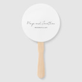 Elegant Photo Modern Wedding Handwaaier (Voorkant)