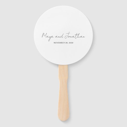 Elegant Photo Modern Wedding Handwaaier (Voorkant)