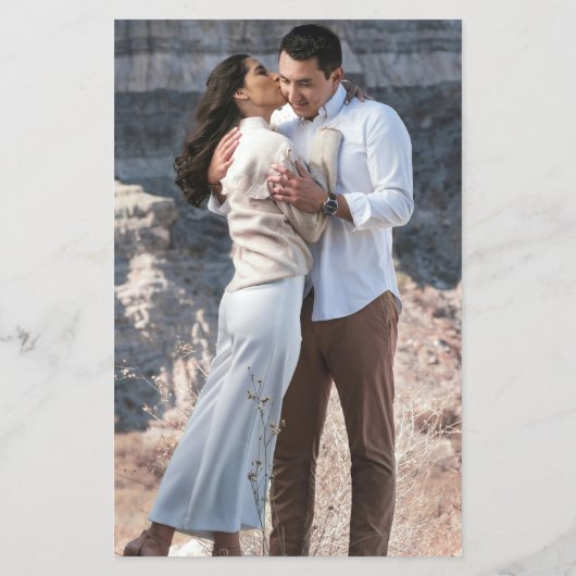 Elegant Photo Modern Wedding Menu (Achterkant)