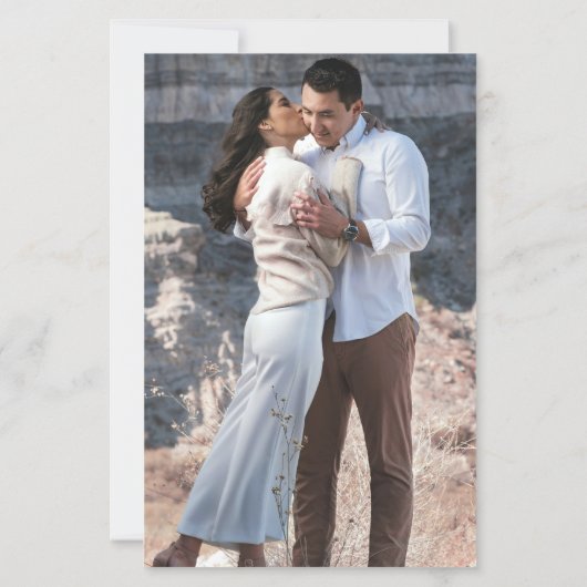 Elegant Photo Modern Wedding Menu (Achterkant)