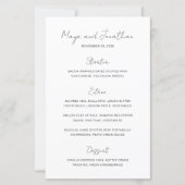 Elegant Photo Modern Wedding Menu (Voorkant)