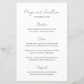 Elegant Photo Modern Wedding Menu (Voorkant)