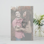 Elegant Photo Modern Wedding Program (Staand voorkant)