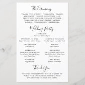 Elegant Photo Modern Wedding Program (Achterkant)