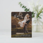 Elegant Photo Modern Wedding Program (Staand voorkant)