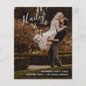 Elegant Photo Modern Wedding Program (Voorkant)