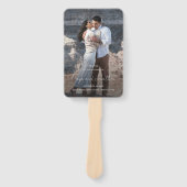 Elegant Photo Modern Wedding Program Handwaaier (Voorkant)