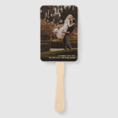 Elegant Photo Modern Wedding Program Handwaaier (Voorkant)