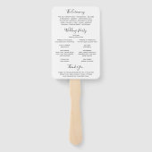 Elegant Photo Modern Wedding Program Handwaaier (Achterkant)