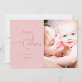 Elegant Photo Moederdag Kaart (Voorkant)