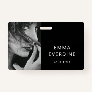 Elegant Photo Name Title  Badge
