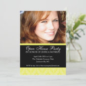 Elegant Photo Open House Afstuderen Invitation Kaart (Staand voorkant)
