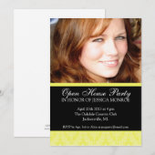 Elegant Photo Open House Afstuderen Invitation Kaart (Voorkant / Achterkant)