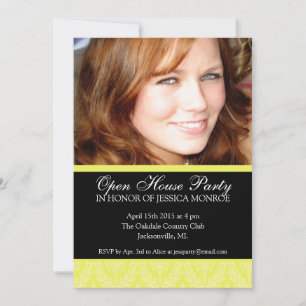 Elegant Photo Open House Afstuderen Invitation Kaart