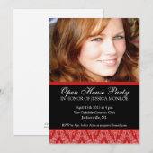 Elegant Photo Open House Afstuderen Invitation Kaart (Voorkant / Achterkant)