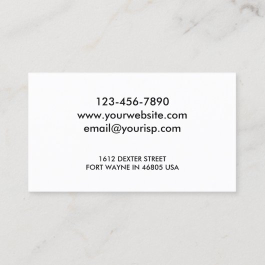 Elegant Photo Overlay | Auto-mechanisch Visitekaartje (Achterkant)