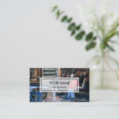 Elegant Photo Overlay | Auto-mechanisch Visitekaartje (Staand voorkant)