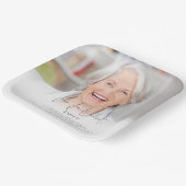 Elegant Photo Overlay Fun Facts Retirement Party Papieren Bordje (Gebogen)
