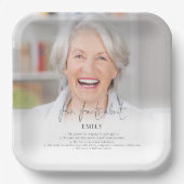 Elegant Photo Overlay Fun Facts Retirement Party Papieren Bordje (Voorkant)