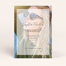 Elegant Photo Overlay | Graduation Party Kaart