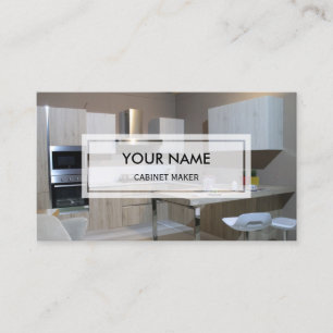 Elegant Photo Overlay Kabinettenmaker Visitekaartje