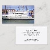 Elegant Photo Overlay | Kapitein Boat Visitekaartje (Voorkant / Achterkant)
