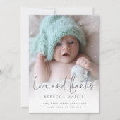 Elegant Photo Overlay Love Bedankt Aankondiging (Voorkant)