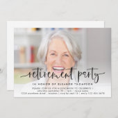 Elegant Photo Overlay Script Retirement Kaart (Voorkant / Achterkant)