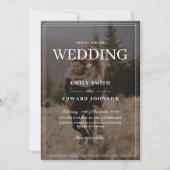 Elegant Photo Overlay Wedding Kaart (Voorkant)