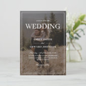 Elegant Photo Overlay Wedding Kaart (Staand voorkant)